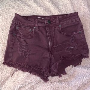 American eagle maroon shorts